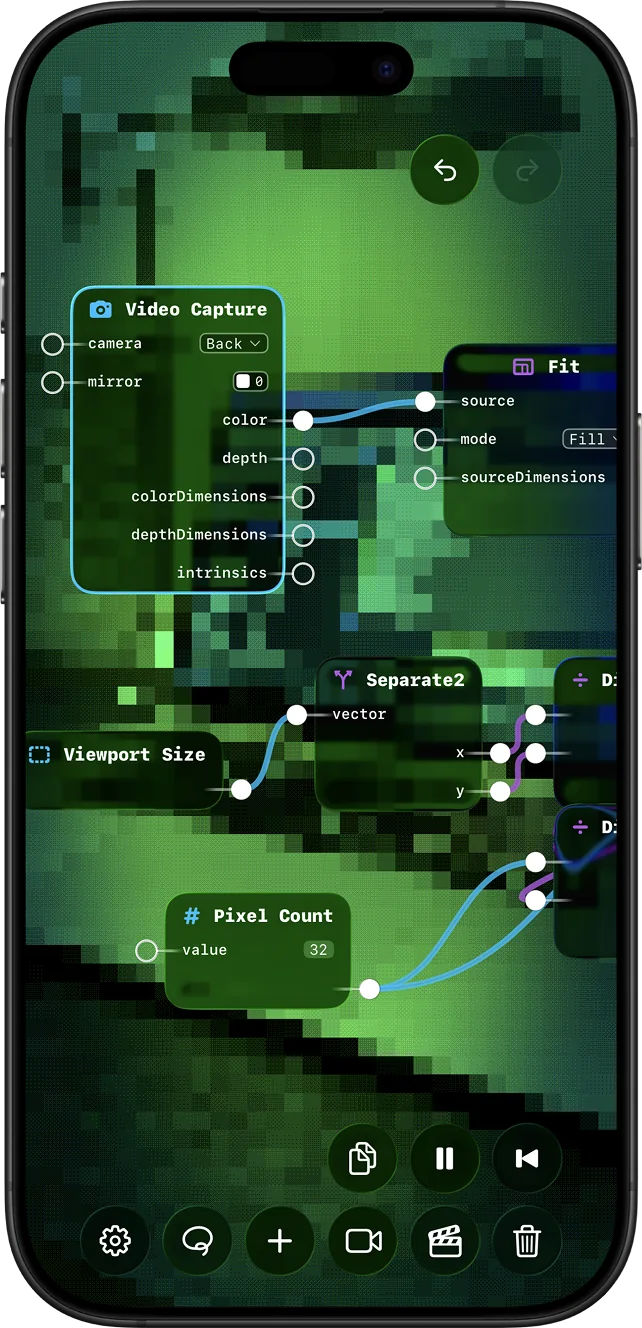 Tall mobile screenshot of a Subjective Designer visual graph.